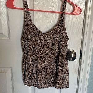 Brown and black Cheetah print tank top blouse from TJ max size S